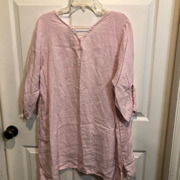 Et’Lois 100% Preshrunk Linen Blouse/Tunic M - Picture 5 of 6